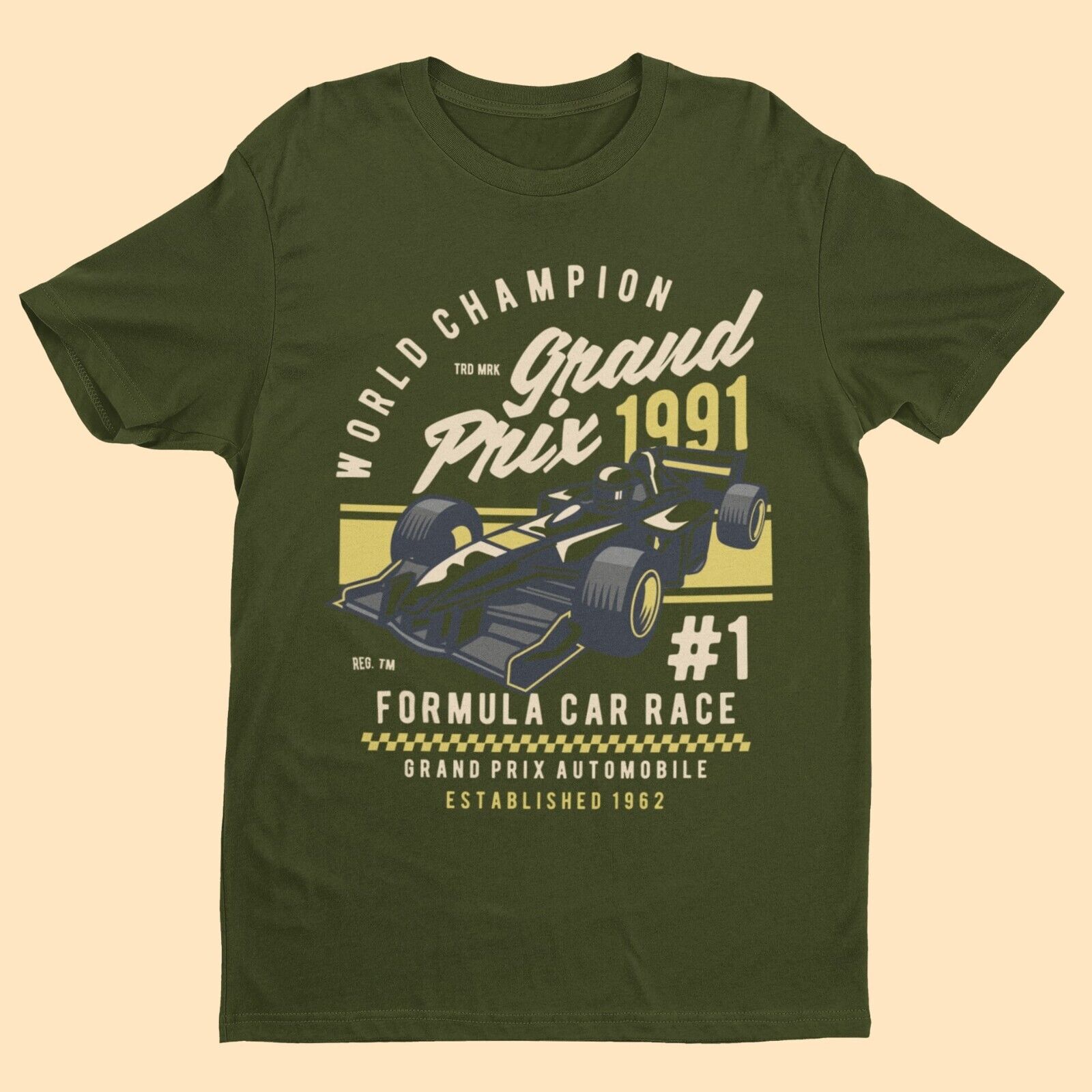 World Champion Grand Prix T-Shirt Motor Racing 1 Formula Car Race 1991 Retro T-Shirt Gift