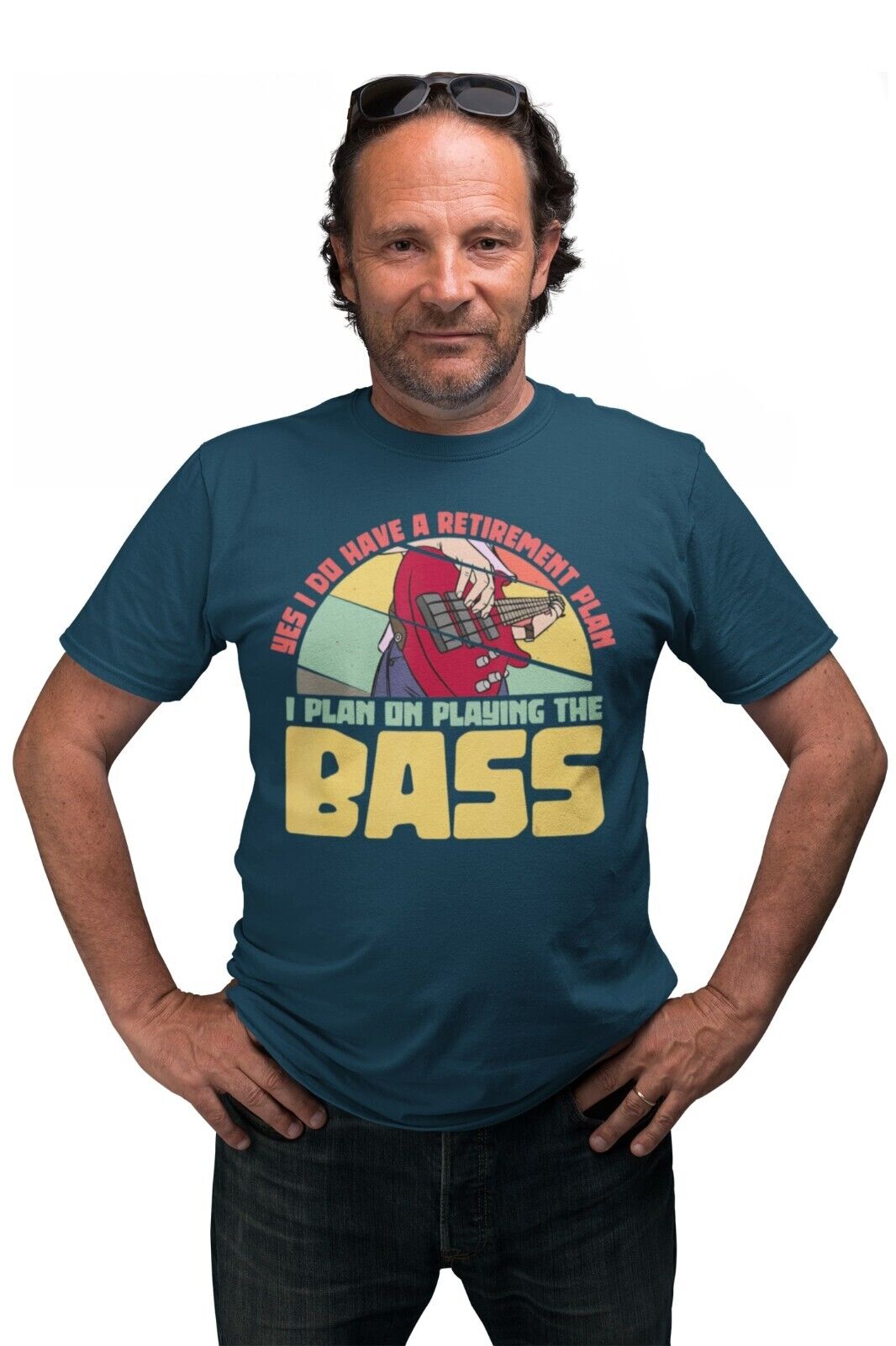 YES I DO HAVE A RETIREMENT PLAN I PLAN ON PLAYING THE BASS Funny Guitar T-Shirt T-Shirt