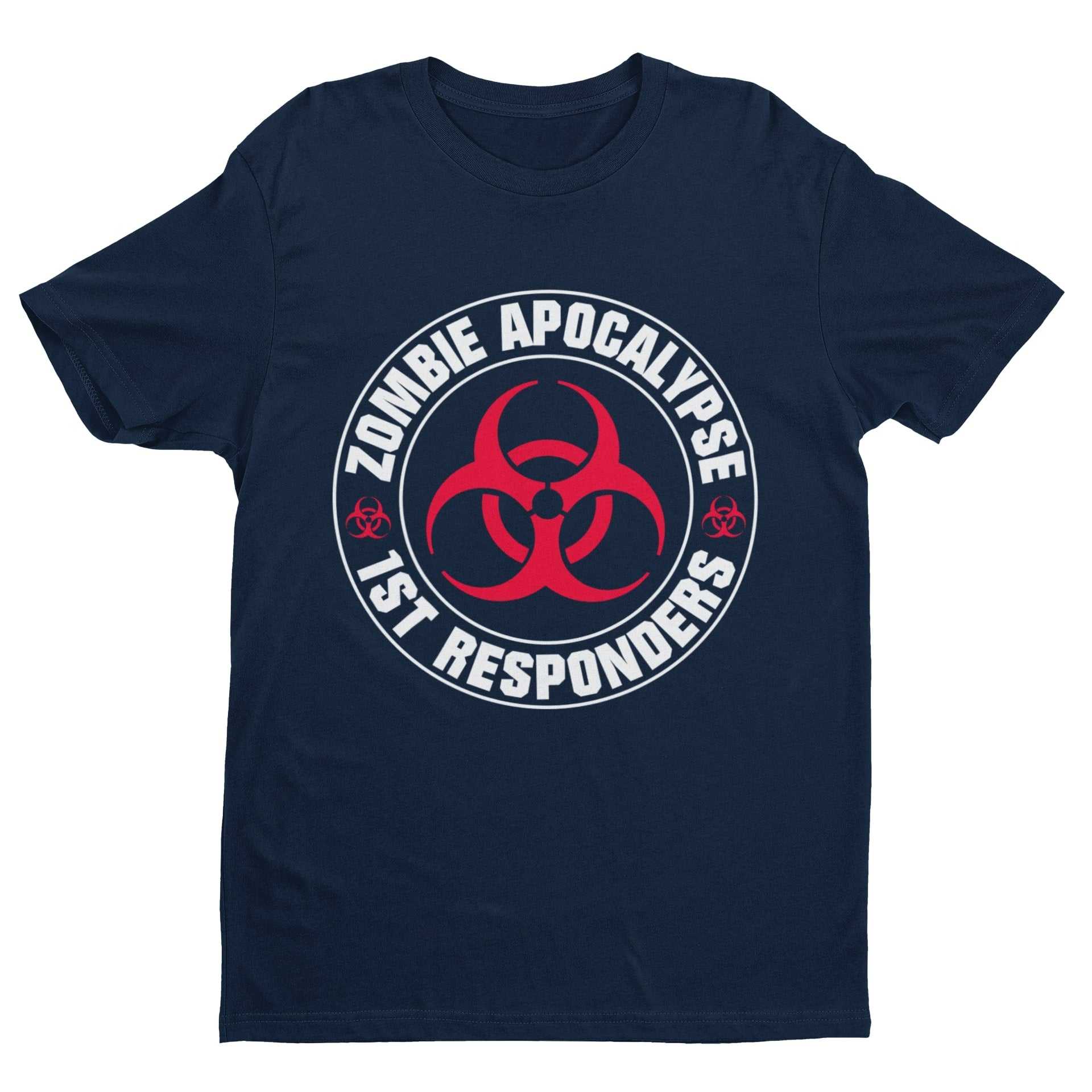 ZOMBIE APOCALYPSE FIRST RESPONDERS Funny T-Shirt Gaming Gamers Horror Gift T-Shirt