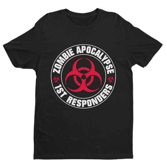 ZOMBIE APOCALYPSE FIRST RESPONDERS Funny T-Shirt Gaming Gamers Horror Gift T-Shirt