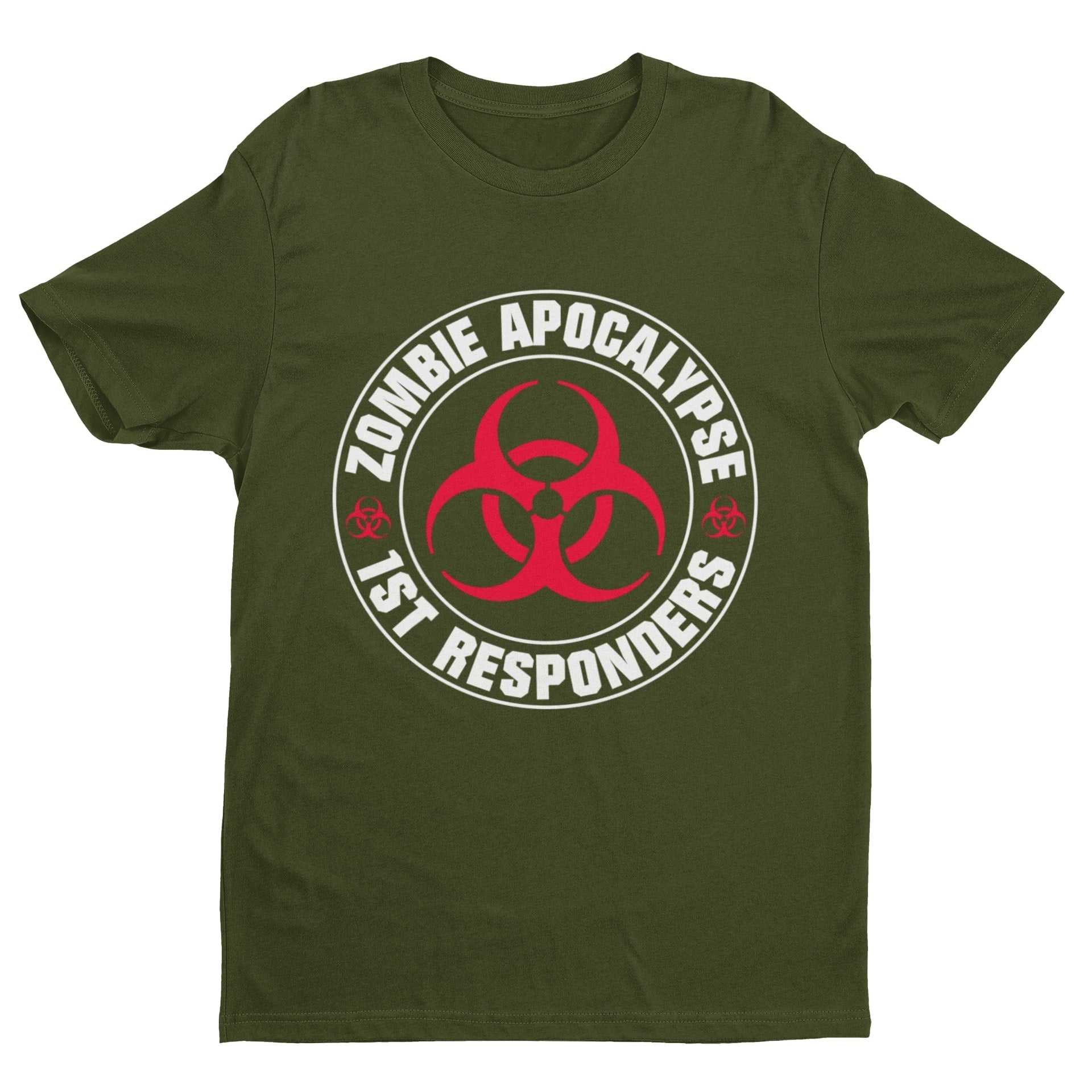 ZOMBIE APOCALYPSE FIRST RESPONDERS Funny T-Shirt Gaming Gamers Horror Gift T-Shirt