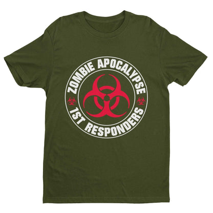 ZOMBIE APOCALYPSE FIRST RESPONDERS Funny T-Shirt Gaming Gamers Horror Gift T-Shirt
