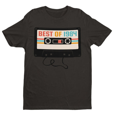 40th Birthday in 2024 T Shirt Funny Best of 1984 Retro Cassette Tape Gift Idea - Galaxy Tees