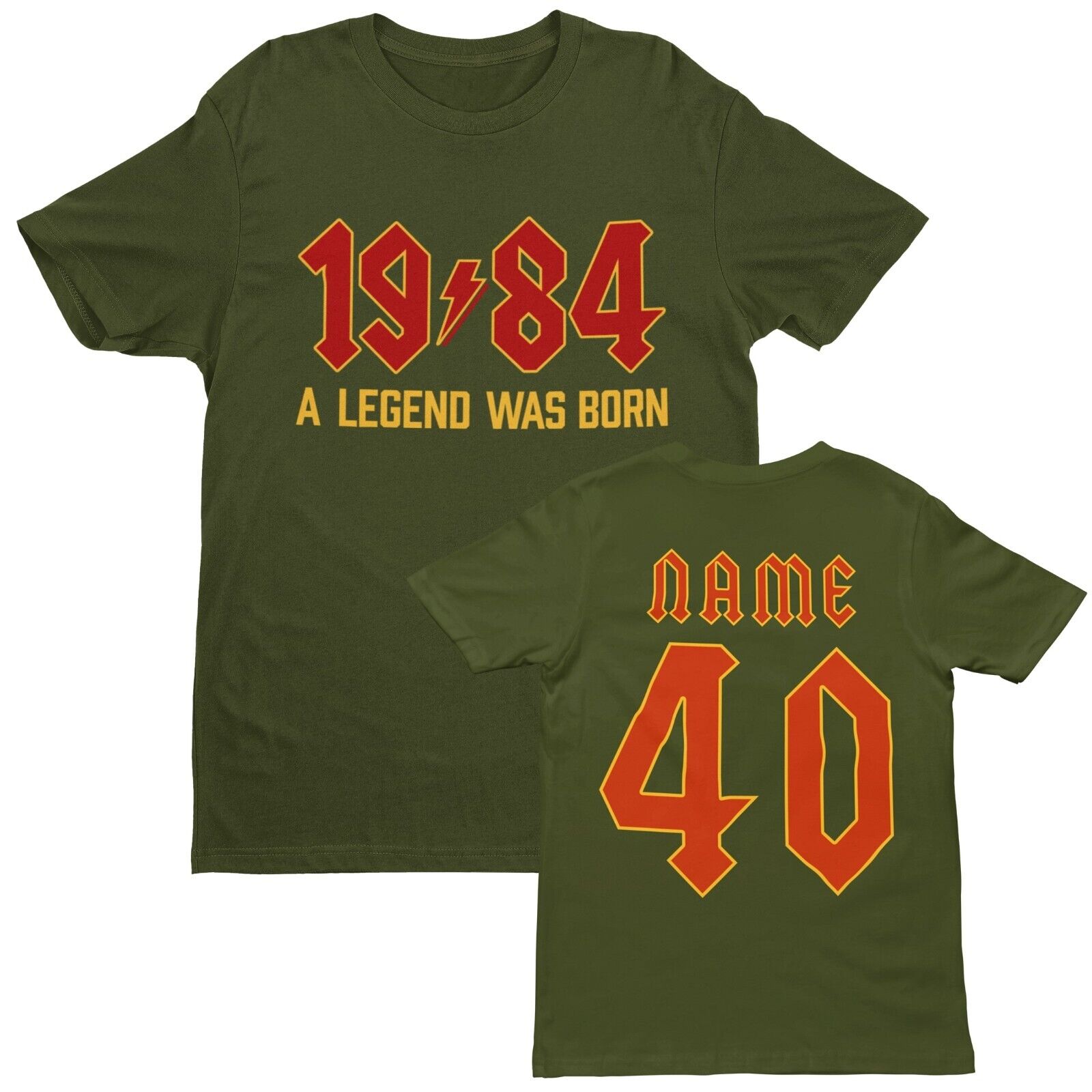 2024 Birthdays Gift40th T Shirt 1984 A Legend Was Born With Name on Back For 2024 Birthda