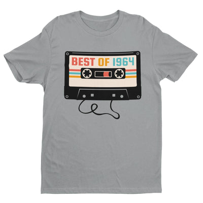 60th Birthday in 2024 T Shirt Funny Best of 1964 Retro Cassette Tape Gift Idea - Galaxy Tees