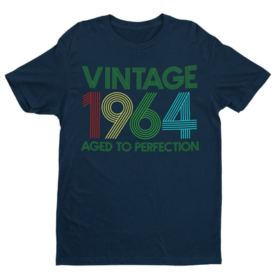 60th Birthday in 2024 T Shirt Vintage 1964 Aged To Perfection Gift Idea Present - Galaxy Tees