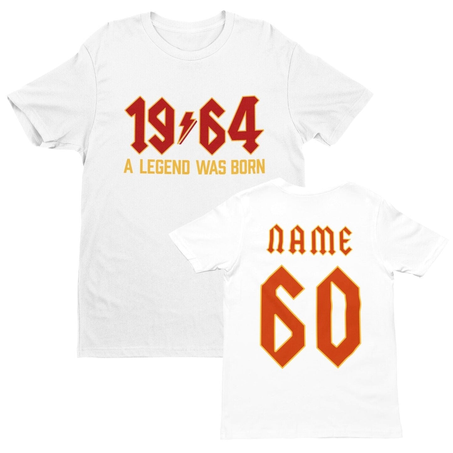 2024 Birthdays Gift60th T Shirt 1964 A Legend Was Born With Name on Back For 2024 Birthda