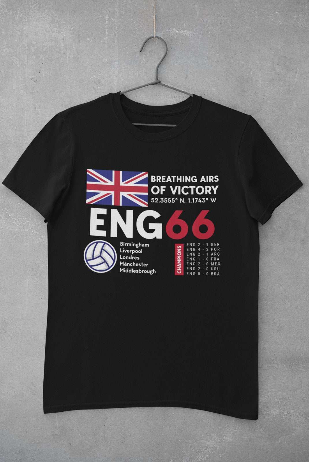 ENGLAND 1966 Football World Cup VictoryENGLAND 1966 Football World Cup Victory T Shirt ENG66 Football Lions C