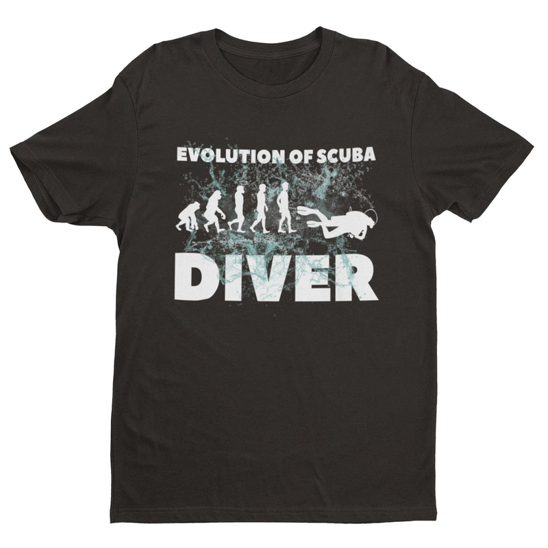 EVOLUTION OF A SCUBA DIVER T Shirt Gift For Diver Darwin Ape To Man Evo Design - Galaxy Tees