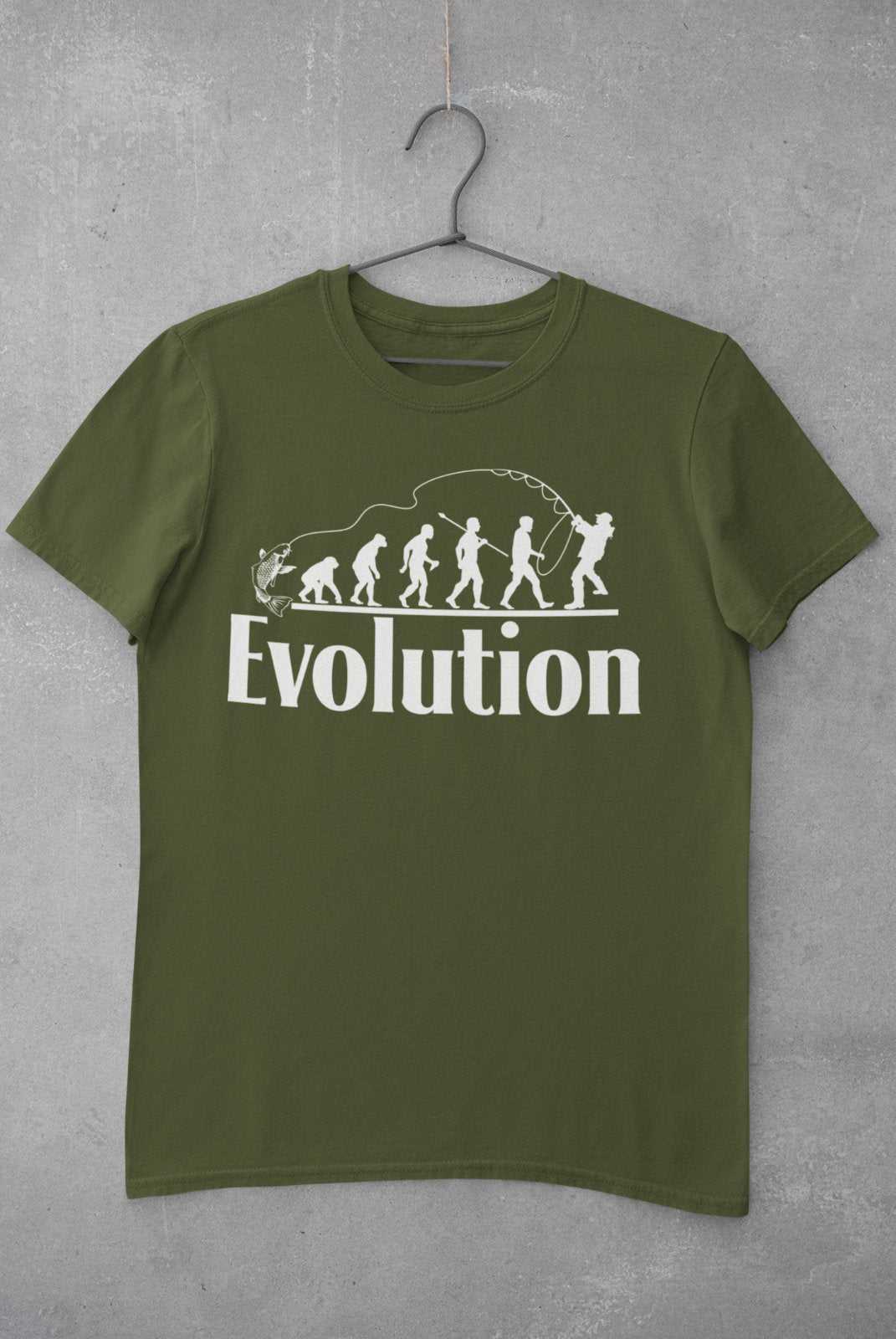 Angler Dad Gift IdeaFishing T Shirt The Evolution of Fly Fishing Darwin Ape To Angler Dad 