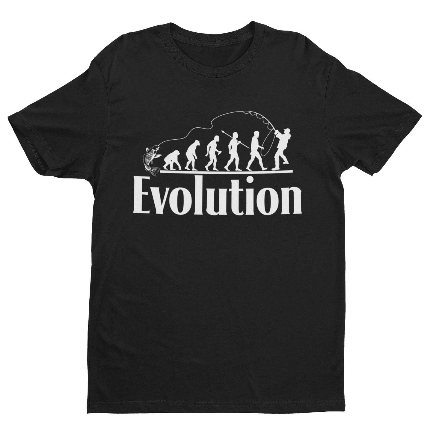 Angler Dad Gift IdeaFishing T Shirt The Evolution of Fly Fishing Darwin Ape To Angler Dad 