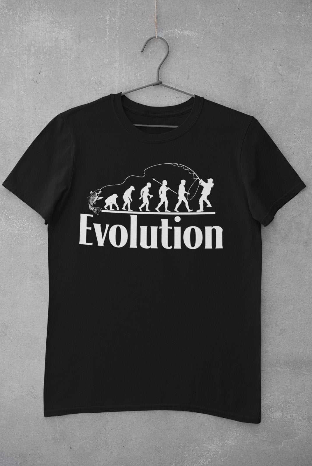 Angler Dad Gift IdeaFishing T Shirt The Evolution of Fly Fishing Darwin Ape To Angler Dad 