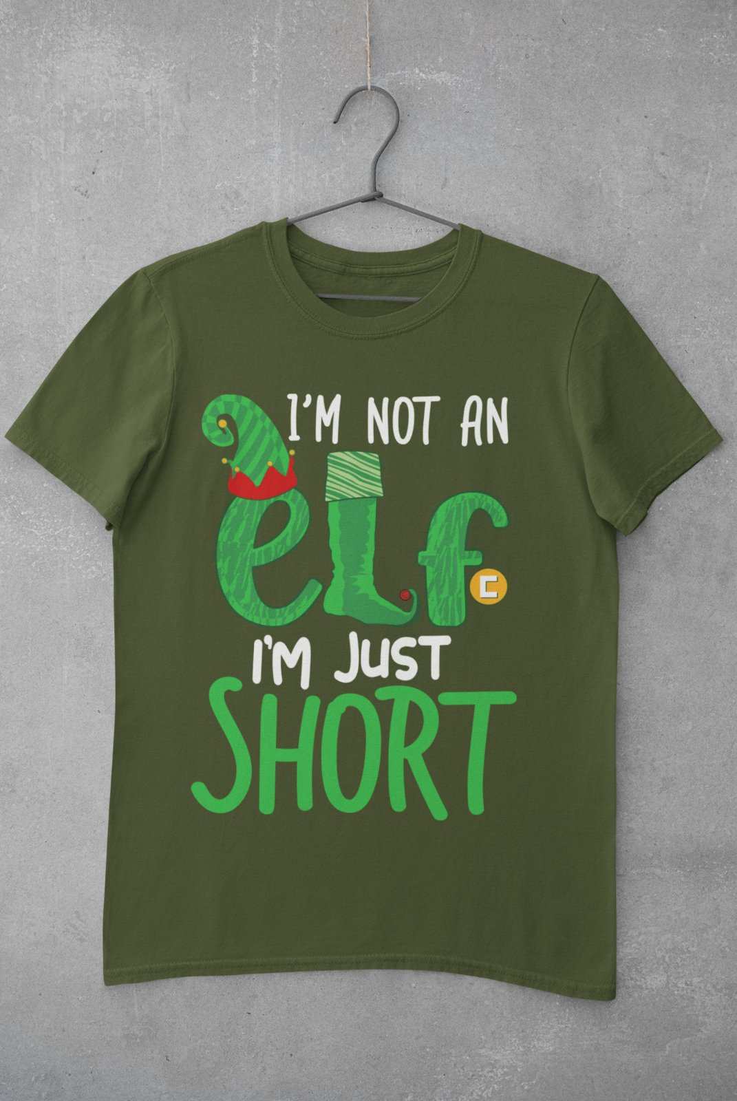 Funny Elf T ShirtFunny Christmas T Shirt I'm Not An Elf I'm Just Short Gift Idea Novelt