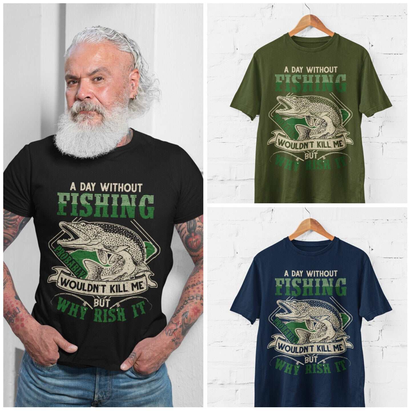 Wont Kill Gift IdeaFunny Fishing T Shirt A Day Without PIKE Fishing PROBABLY Wont Kill Gi