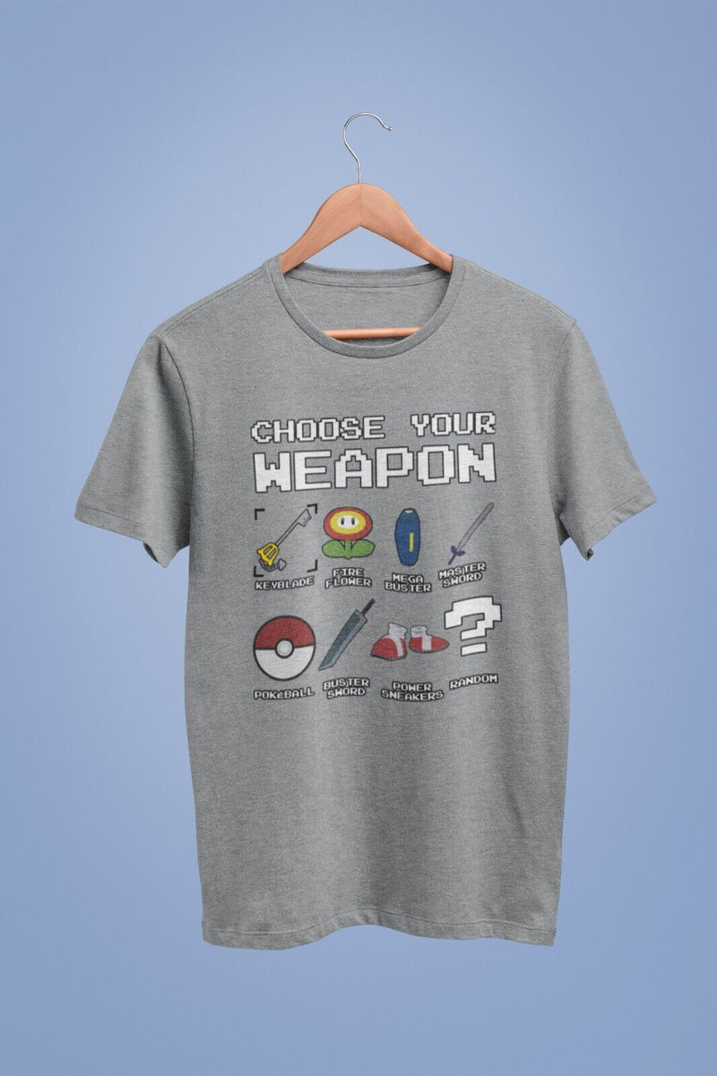 Funny Gamer T Shirt Weapon Choice Gaming Themed Tshirt Vide Gaming Gift Idea - Galaxy Tees