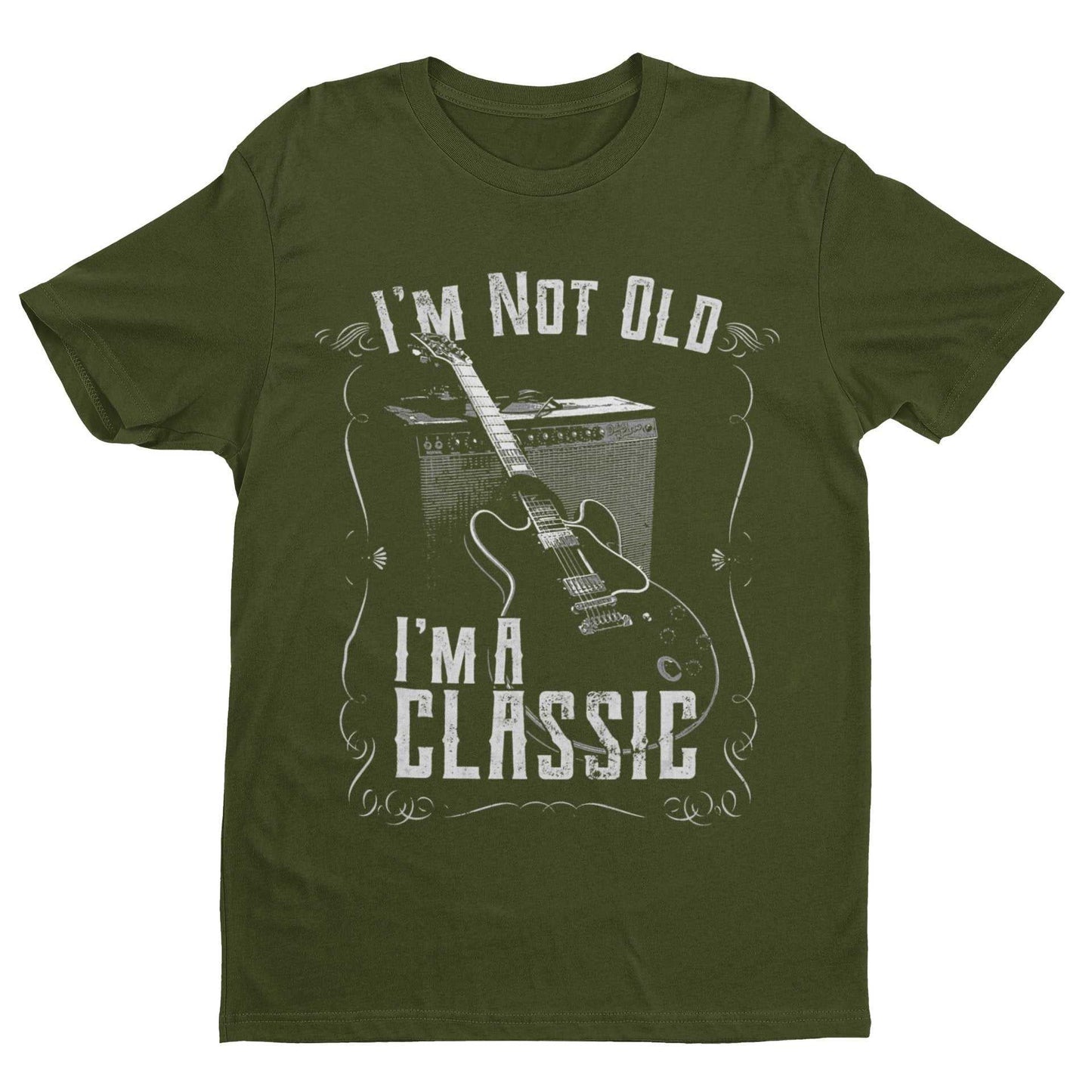 Classic Amp Retro Guitarist Dad GrandadFunny Guitar T Shirt I'm Not Old I'm A Classic Amp Retro Guitarist Dad