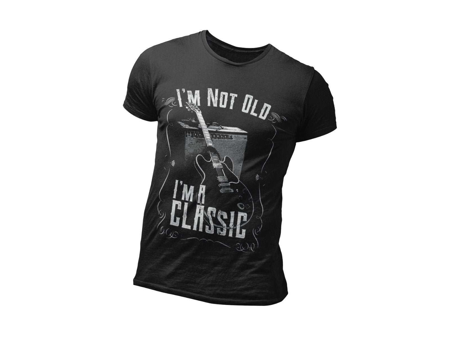 Classic Amp Retro Guitarist Dad GrandadFunny Guitar T Shirt I'm Not Old I'm A Classic Amp Retro Guitarist Dad