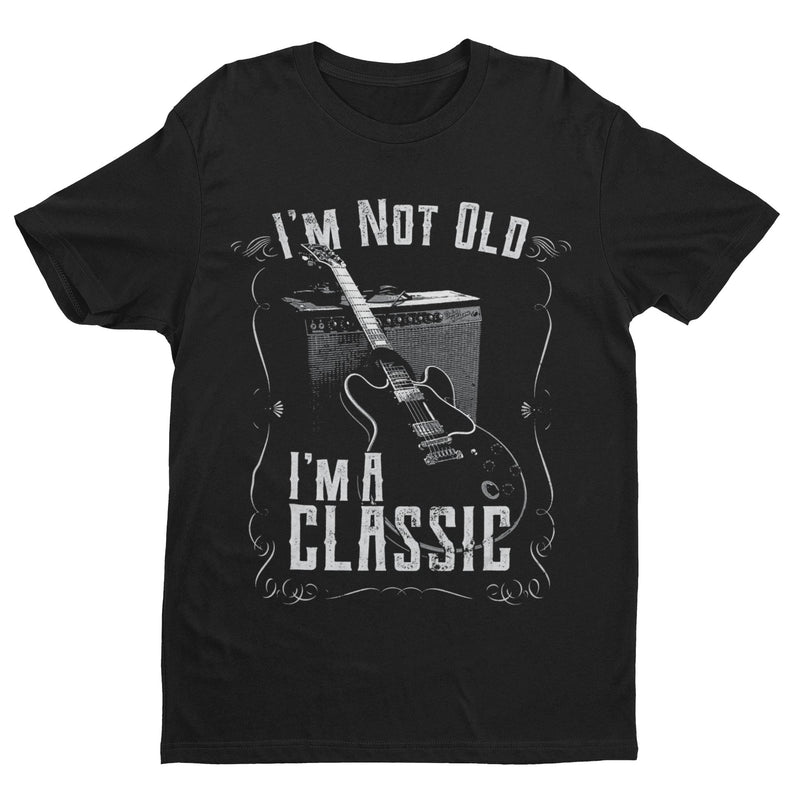 Funny Guitar T Shirt I'm Not Old I'm A Classic Amp Retro Guitarist Dad Grandad - Galaxy Tees