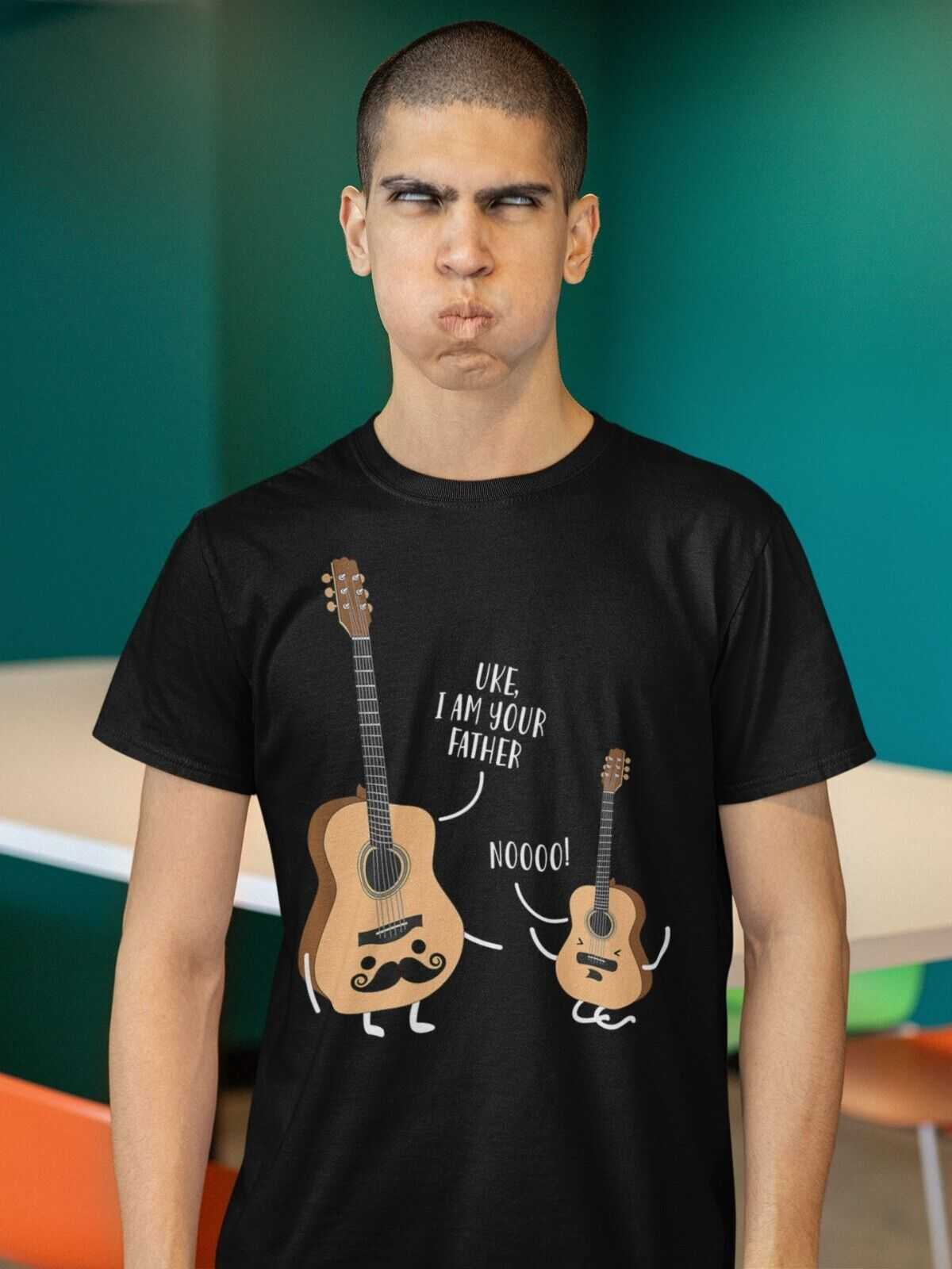 FATHER Wars Star Parody Movie JokeFunny Guitar Ukulele T Shirt UKE I AM YOUR FATHER Wars Star Parody Mov