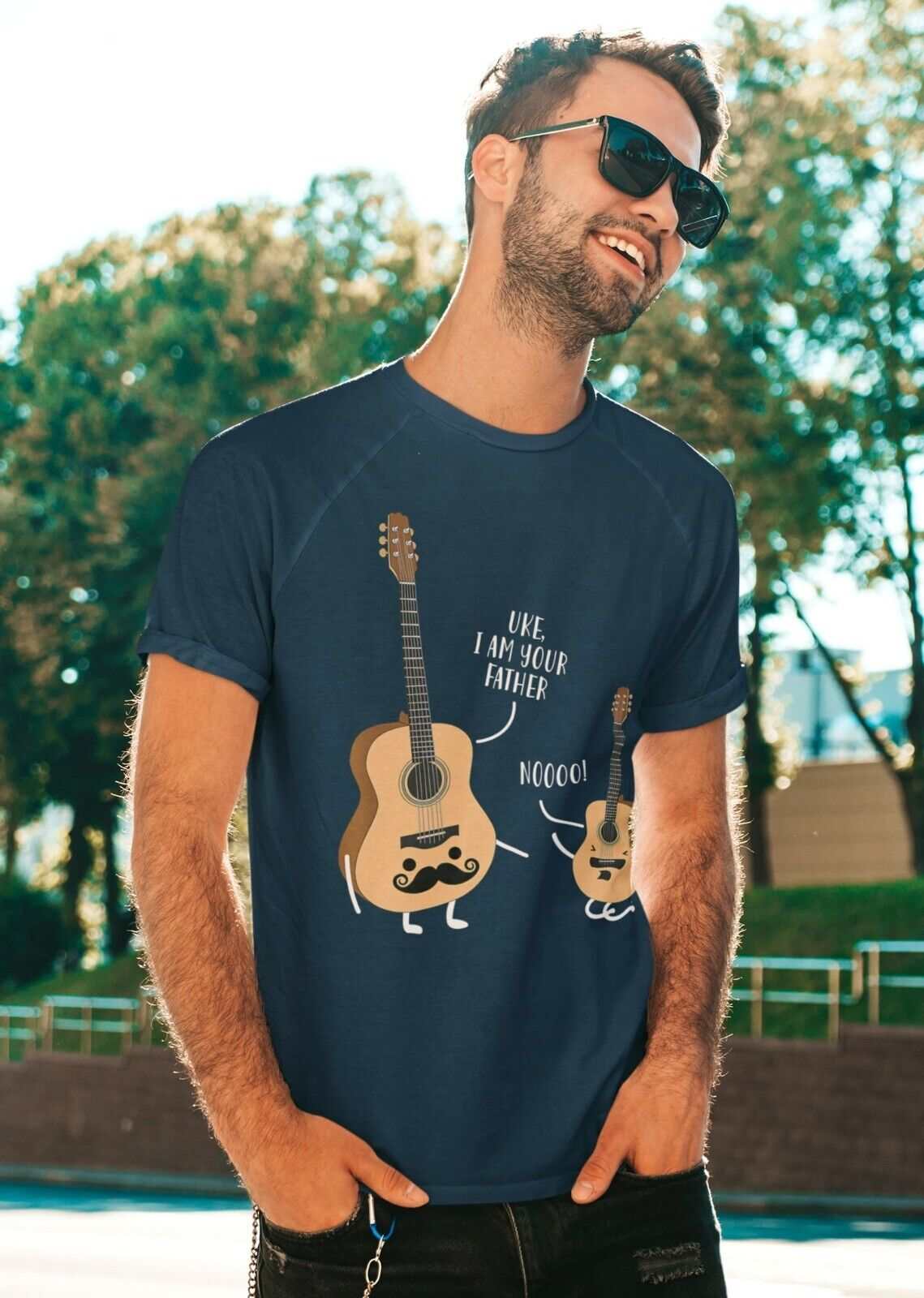 FATHER Wars Star Parody Movie JokeFunny Guitar Ukulele T Shirt UKE I AM YOUR FATHER Wars Star Parody Mov