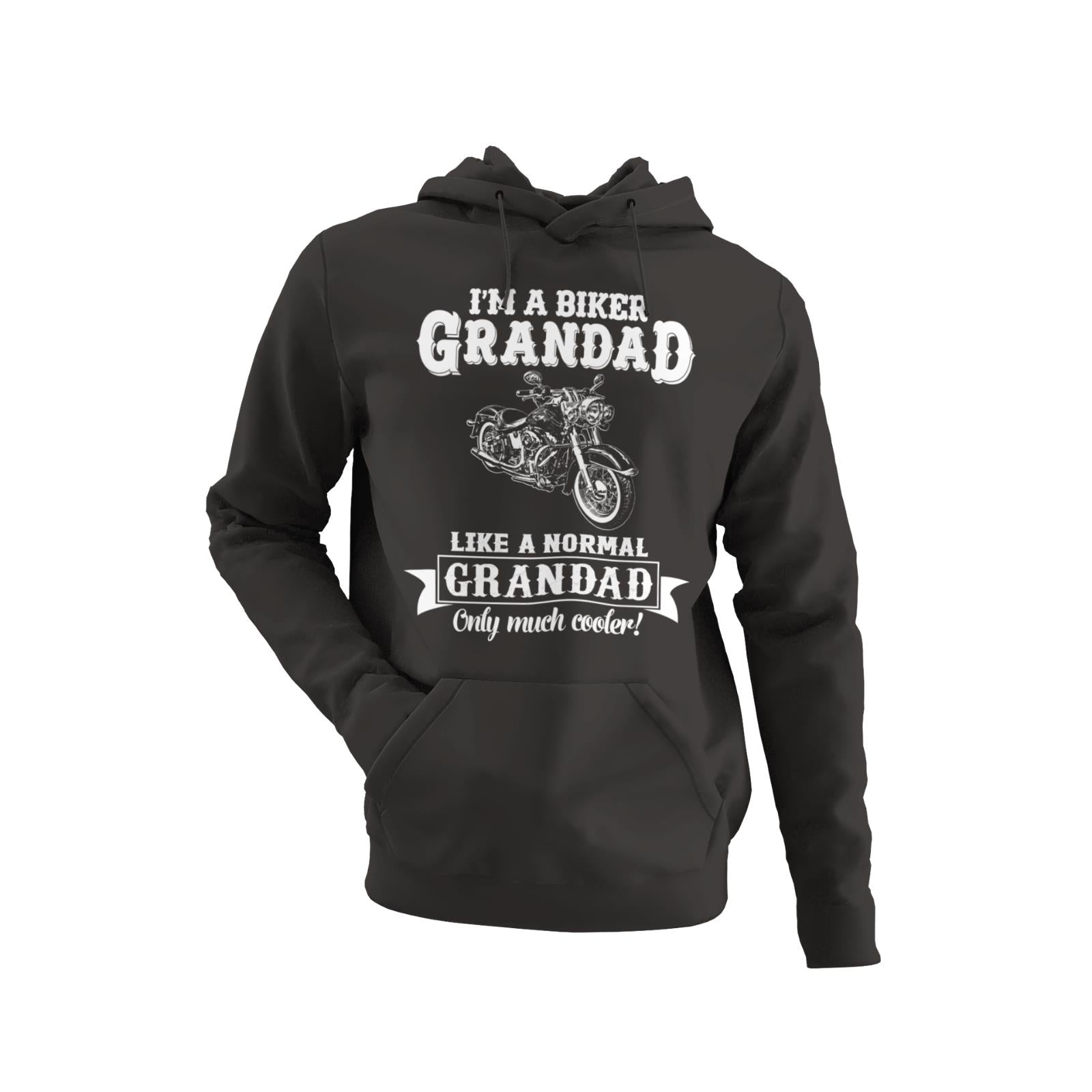 Biker Grandad HoodieFunny I'm A Biker Grandad Hoodie Like A Normal Grandad Only Cooler Mot