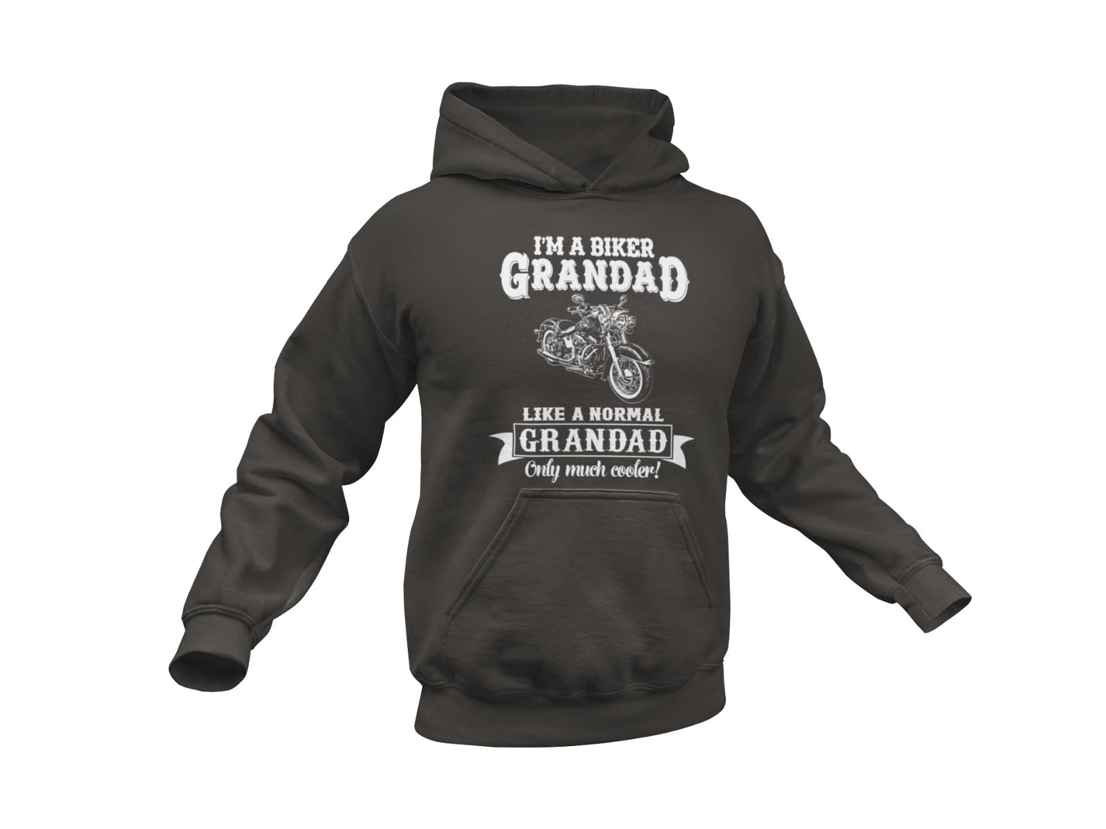 Biker Grandad HoodieFunny I'm A Biker Grandad Hoodie Like A Normal Grandad Only Cooler Mot