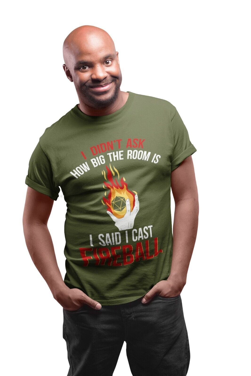 Fireball Dragons Dungeons Gift Idea DiceFunny RPG Gamer T Shirt I Said Cast A Fireball Dragons Dungeons Gift I