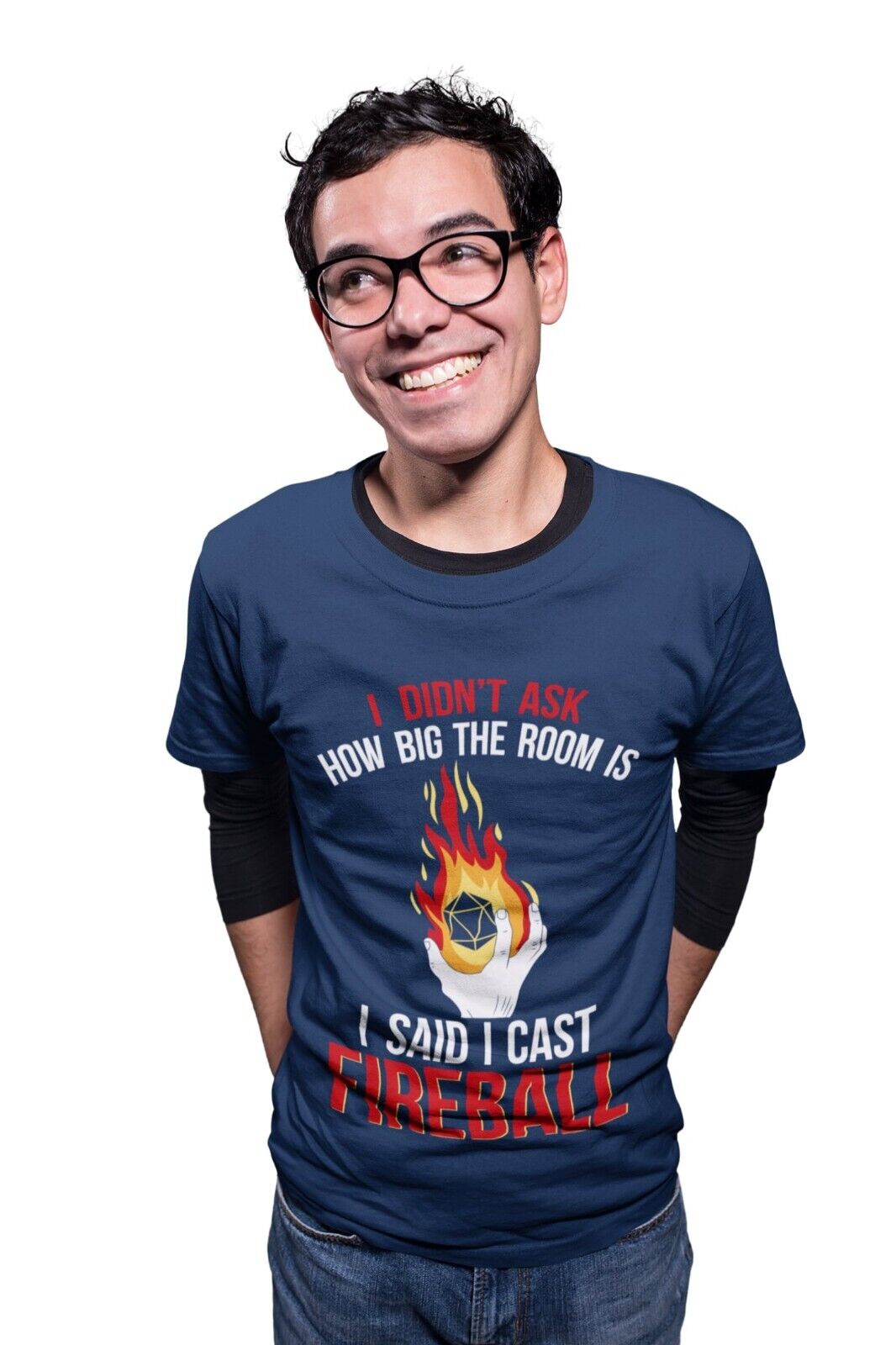 Fireball Dragons Dungeons Gift Idea DiceFunny RPG Gamer T Shirt I Said Cast A Fireball Dragons Dungeons Gift I