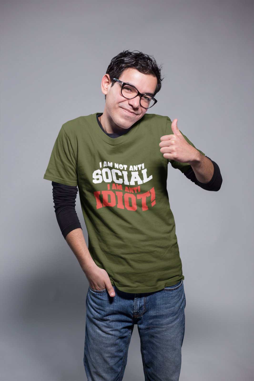 Anti Idiot Introvert GeekFunny Sarcastic Joke T Shirt I Am Not Anti Social I Am Anti Idiot Intr