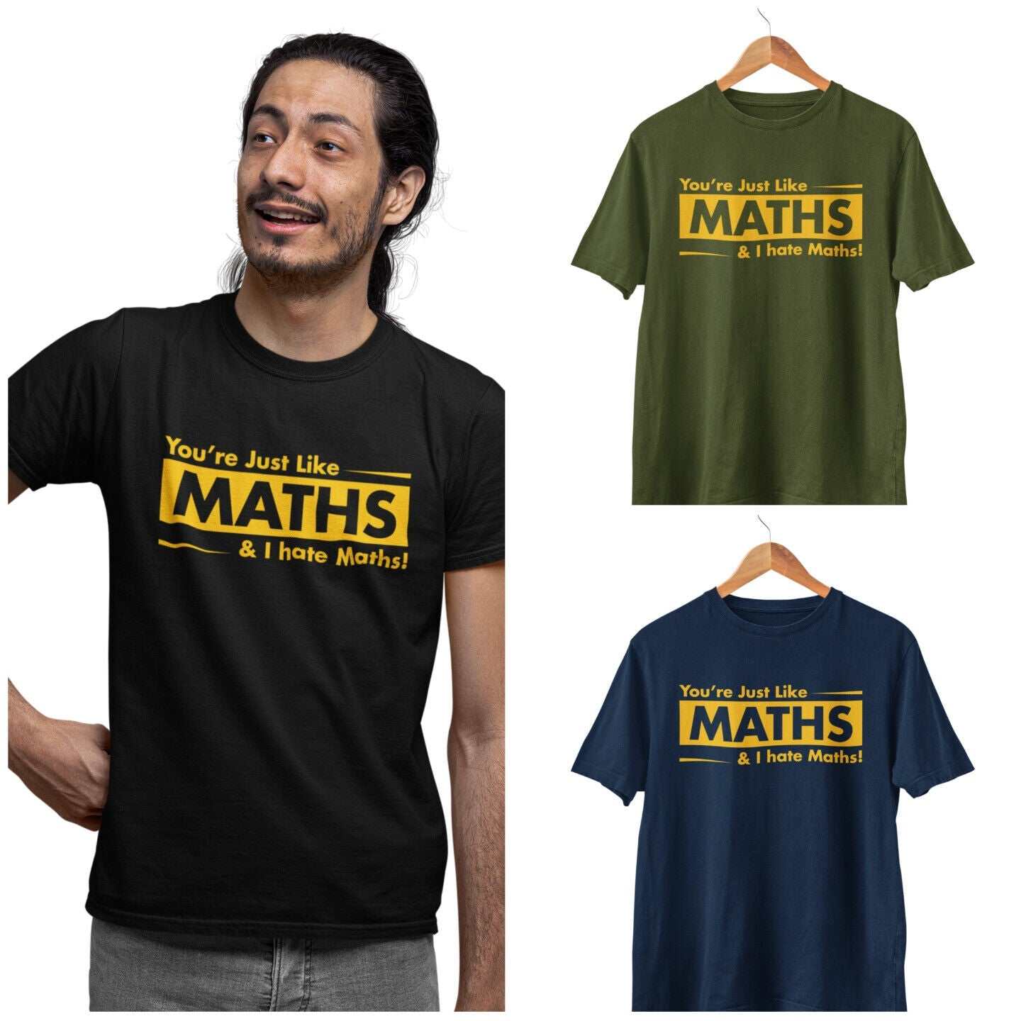 HATE Maths Obnoxious topFunny Sarcastic T Shirt You're Just Like Maths and I HATE Maths Obnoxi