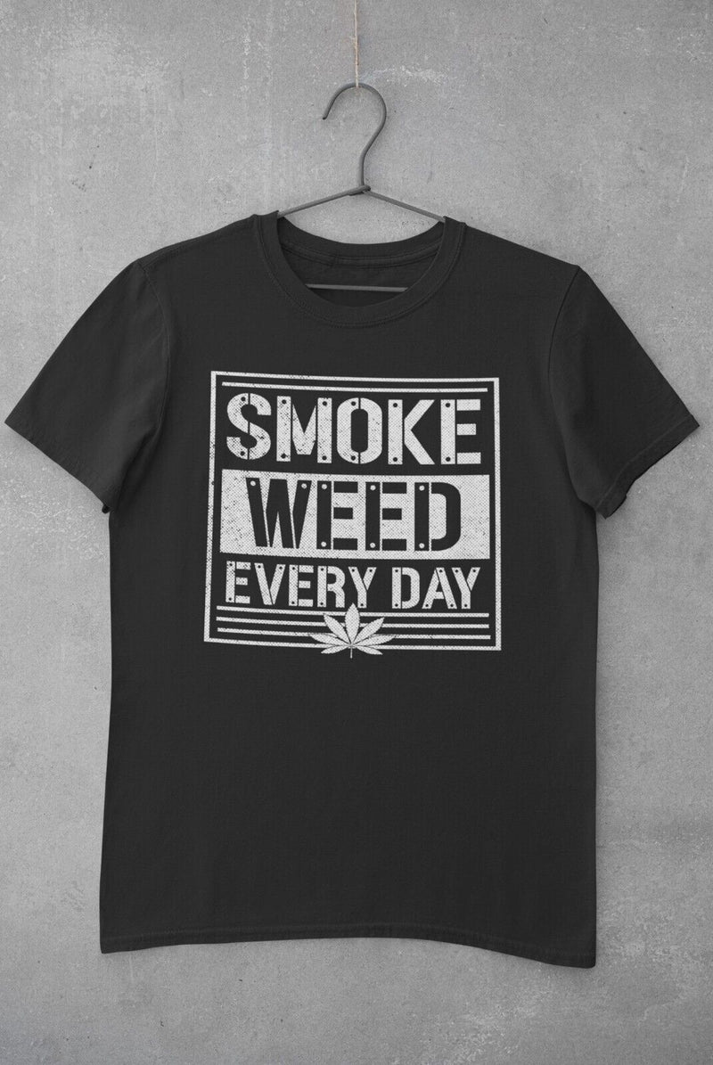 Funny Stoner Weed T Shirt SMOKE WEED EVERYDAY Cannabis Toker Student Pot 420 - Galaxy Tees