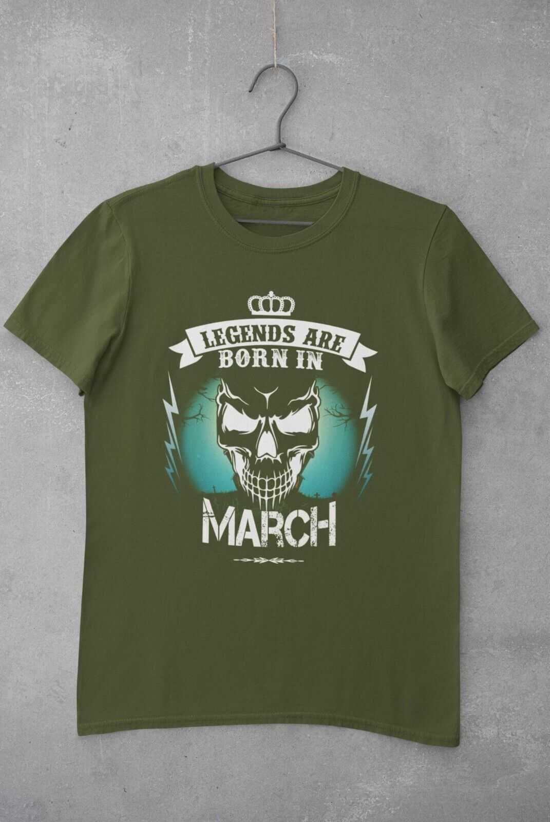 Shirt Gift Skull NoveltyLEGENDS ARE BORN IN MARCH Funny Birthday T Shirt Gift Skull Novelty up