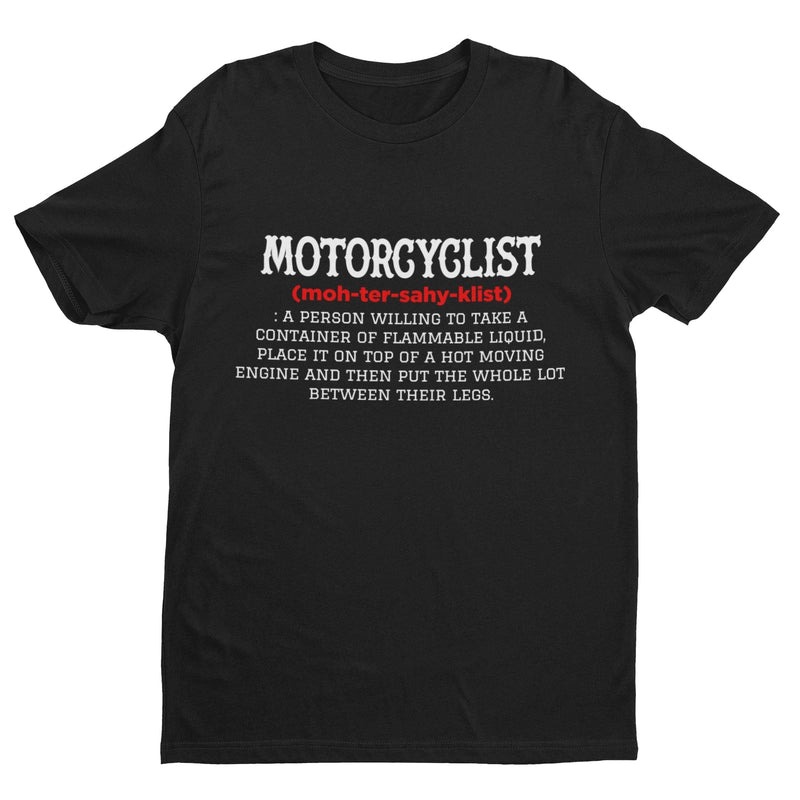 MOTORCYCLIST Dictionary Definition Funny Biker T Shirt Gift Idea Motorbike Lover - Galaxy Tees