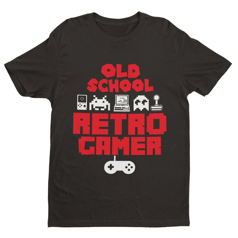 Old School Retro Gamer Funny Gaming T Shirt Invaders Space Gift Idea Classic - Galaxy Tees