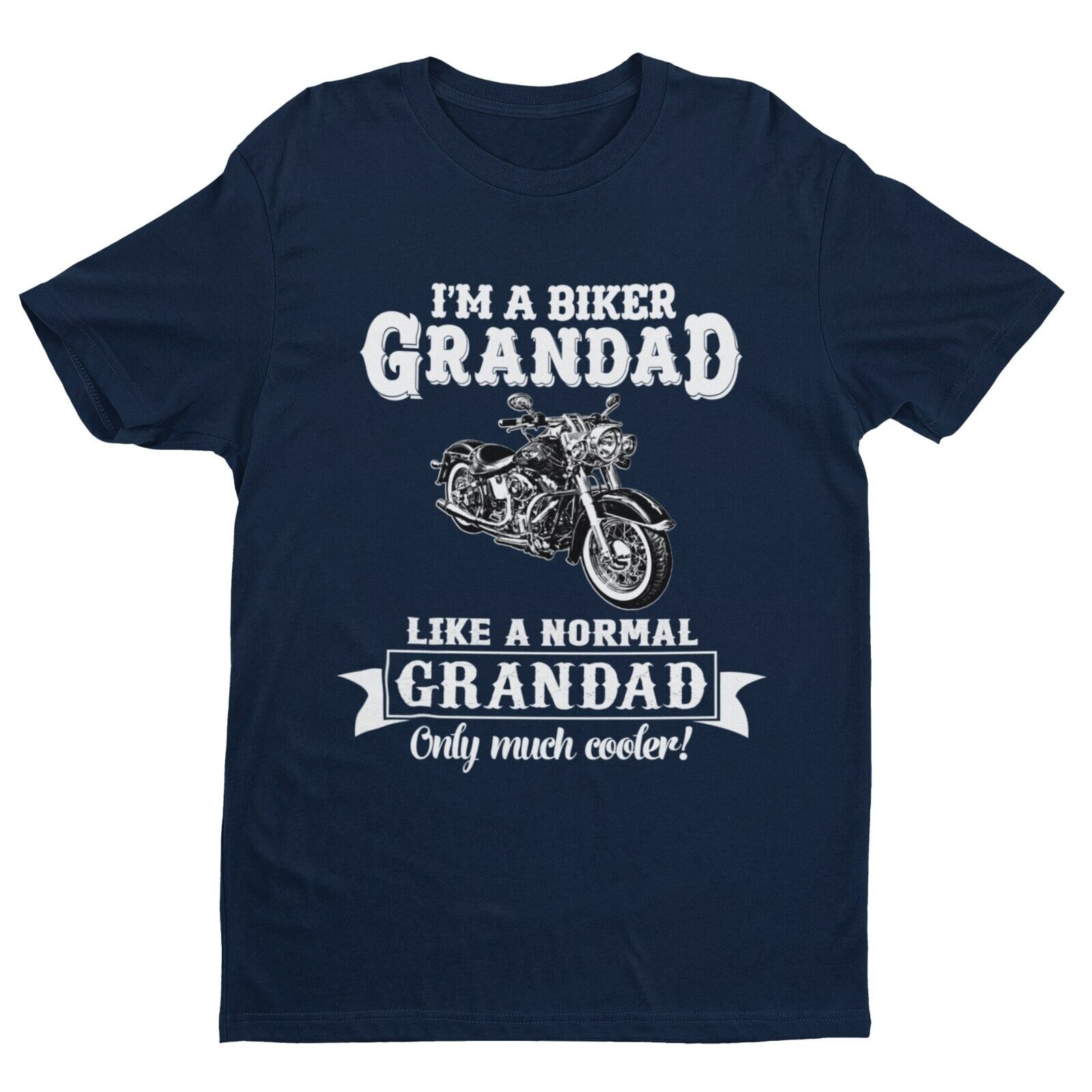 Back Funny Gift MotorcyclePersonalised BIKER GRANDAD T Shirt Name and Age On Back Funny Gift Mot