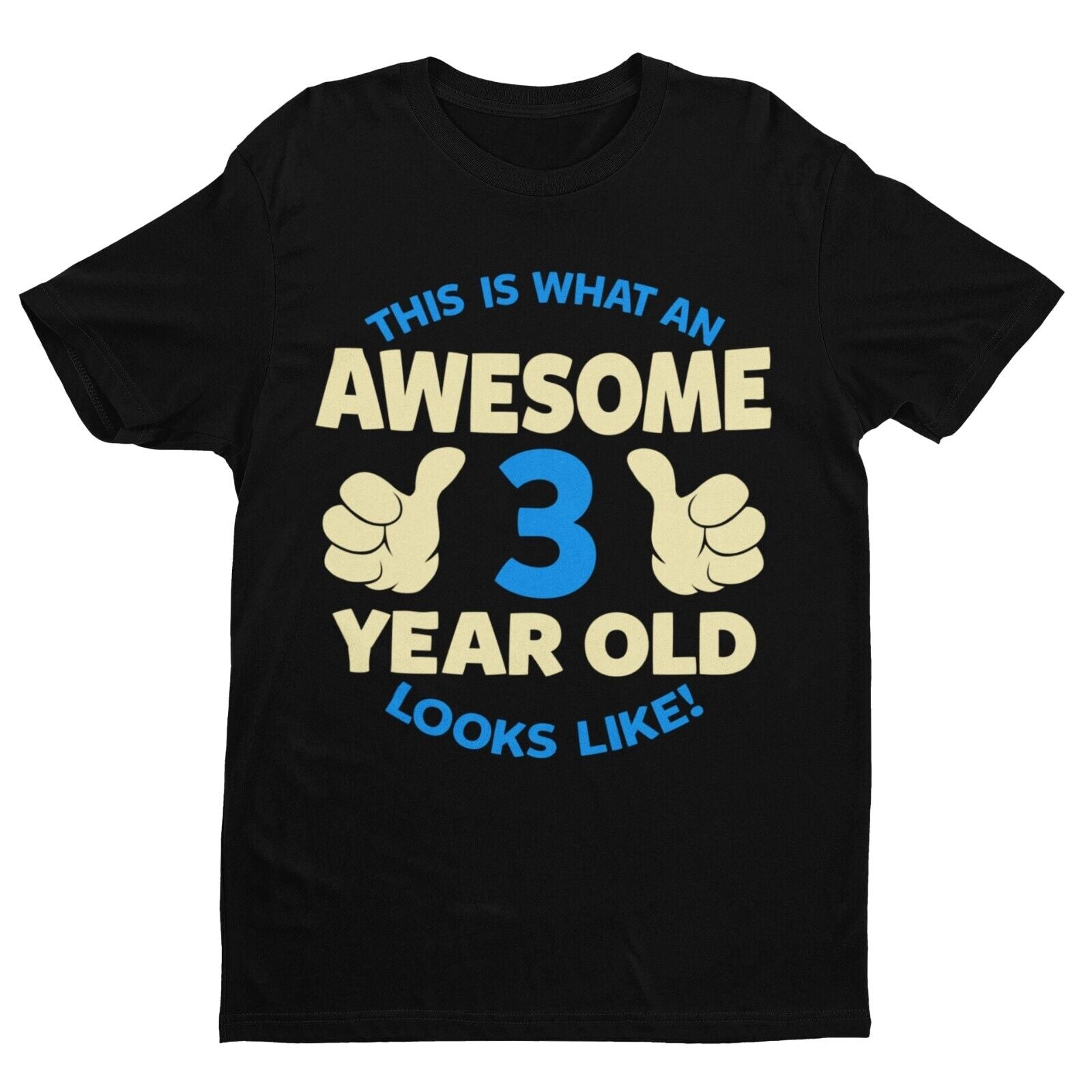 PERSONALISED Boys 3rd BirthdayPERSONALISED Boys 3rd Birthday T Shirt  Awesome 3 Year Old NAME AND AG