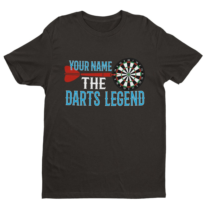 PERSONALISED Darts T Shirt YOUR NAME The DARTS LEGEND Gift Idea Oche Player Pub - Galaxy Tees