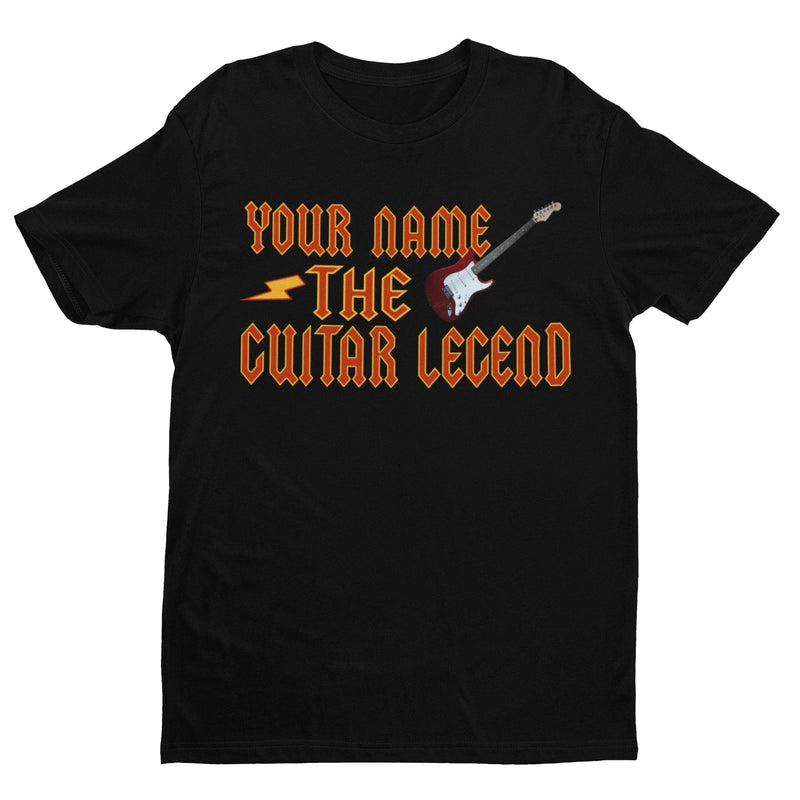 PERSONALISED Guitarist T Shirt YOUR NAME The GUITAR LEGEND Gift For Player - Galaxy Tees