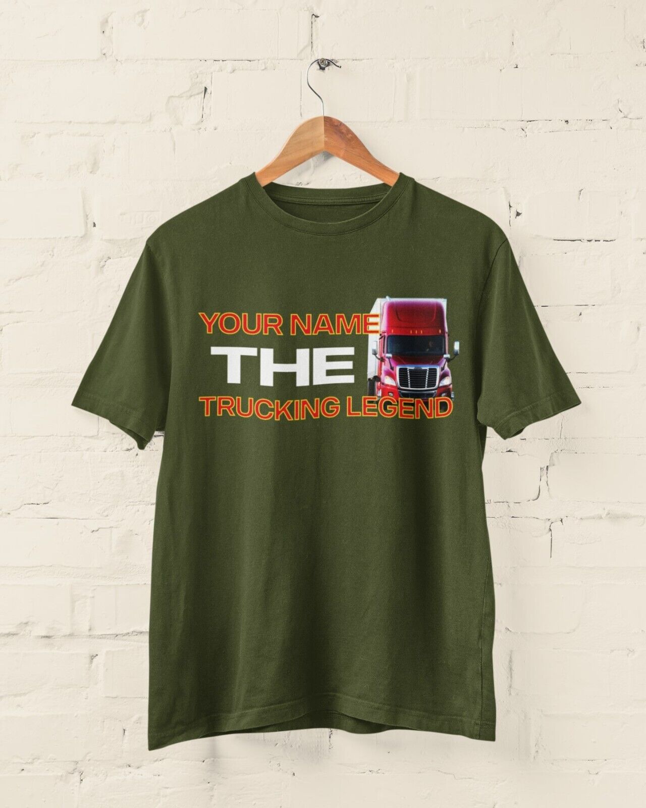 TRUCKING LEGEND Funny GiftPERSONALISED HGV H.G.V Drivers T Shirt ANY NAME The TRUCKING LEGEND Fu