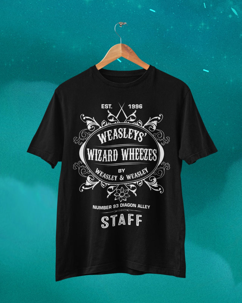 Retro Weasleys' Wizard Wheezes T Shirt Est 1996 Diagon Alley Potter Harry Wizard - Galaxy Tees