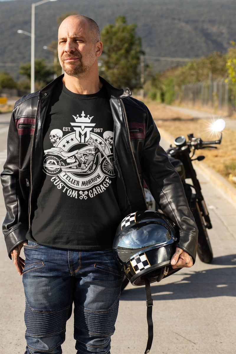 Teller Morrow Custom Garage T Shirt Anarchy of Sons TV Biker Motorcycle Jax Clay - Galaxy Tees