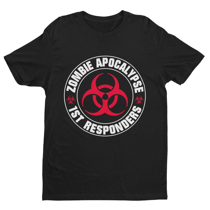 ZOMBIE APOCALYPSE FIRST RESPONDERS Funny T Shirt Gaming Gamers Horror Gift Idea - Galaxy Tees
